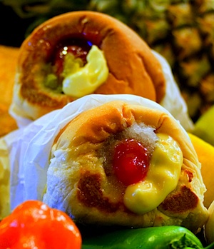 Hula Dog closeup photo